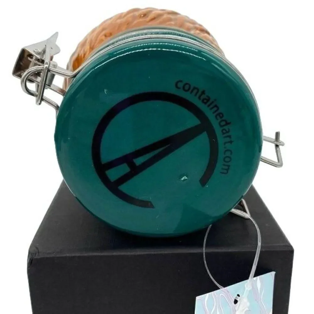 Contained Art Hedgehog Airtight Ceramic Stash Jar